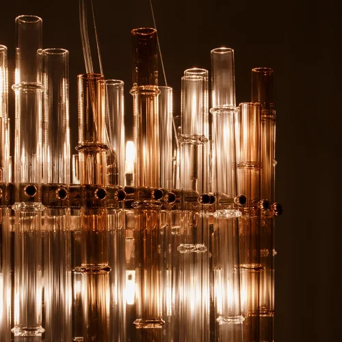 Люстра подвесная Crystalla A4111LM-16GO Arte Lamp прозрачная на 16 ламп, основание золото в стиле современный фото 4 Люстра подвесная Crystalla A4111LM-16GO Arte Lamp прозрачная на 16 ламп, основание золото в стиле современный фото 4