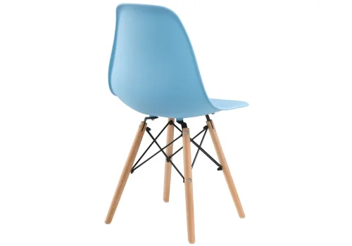 Пластиковый стул Eames PC-015 blue 11898 Woodville, голубой/, ножки/массив бука дерево/натуральный, размеры - ****460*520 фото 5