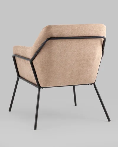 Кресло Шелфорд New, бежевый УТ000038628 Stool Group, бежевый/шенилл, ножки/металл/чёрный, размеры - *****мм фото 5