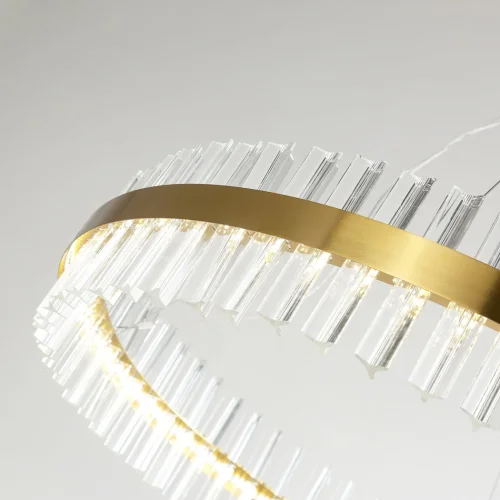 Люстра подвесная LED Placerat 4012-10P Favourite прозрачная на 1 лампа, основание золотое в стиле современный  фото 5
