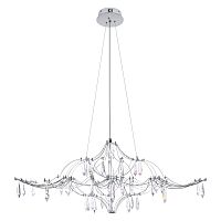 Люстра подвесная ЛЕД Мира / Mira 10587/1000 Silver Asfour LOFT IT прозрачная на 1 лампу, основание серебряное в стиле арт-деко капли Люстра подвесная ЛЕД Мира / Mira 10587/1000 Silver Asfour LOFT IT прозрачная на 1 лампу, основание серебряное в стиле арт-деко капли