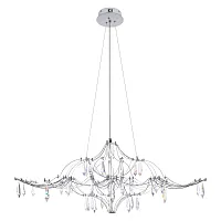 Люстра подвесная ЛЕД Мира / Mira 10587/1000 Silver Asfour LOFT IT прозрачная на 1 лампу, основание серебряное в стиле арт-деко капли Люстра подвесная ЛЕД Мира / Mira 10587/1000 Silver Asfour LOFT IT прозрачная на 1 лампу, основание серебряное в стиле арт-деко капли