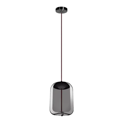 Светильник подвесной LED Knot 8134-C LOFT IT серый прозрачный на 1 лампу, основание чёрное в стиле современный выдувное