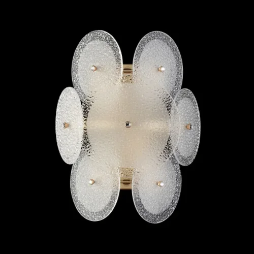 Бра DANDELION AP2 GOLD Crystal Lux белый на 2 лампы, основание золотое в стиле современный фото 3 Бра DANDELION AP2 GOLD Crystal Lux белый на 2 лампы, основание золотое в стиле современный фото 3