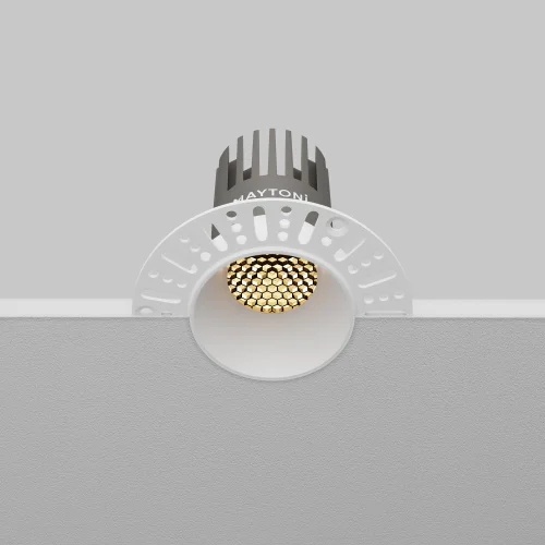 Светильник точечный LED Dip DL124-10W-2.7K-TRS-W Maytoni белый на 1 лампу, основание белое в стиле современный хай-тек круглый для затирки фото 10