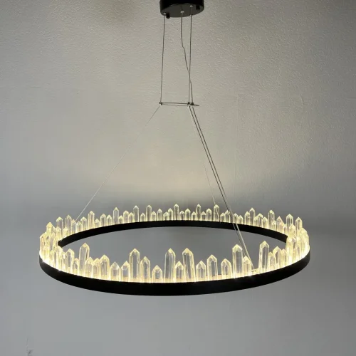 Светильник подвесной LED Quartz 101946-26 ImperiumLoft прозрачный 1 лампа, основание чёрное в стиле современный  фото 25