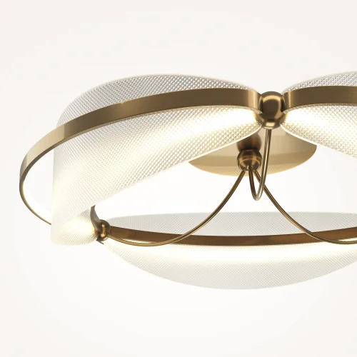 Люстра потолочная LED Breeze MOD281CL-L45BS3K Maytoni белая на 1 лампу, основание латунь в стиле современный хай-тек фото 10