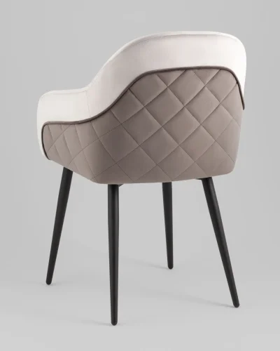 Стул Новел New велюр светло-серый с темно-серой спинкой УТ000039824 Stool Group, серый/велюр, ножки/металл/чёрный, размеры - *805**** фото 4