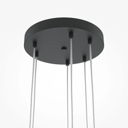 Светильник подвесной Mood MOD172PL-06B Maytoni прозрачный 6 ламп, основание чёрное в стиле современный шар фото 5