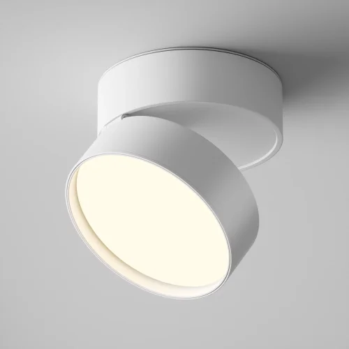 Светильник накладной LED Onda C024CL-18W3K-W-1 Maytoni белый на 1 лампу, основание белое в стиле современный хай-тек круглый фото 3