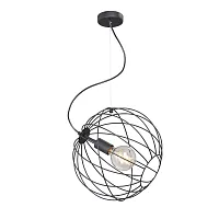 Светильник подвесной V4555-1/1S Vitaluce чёрный 1 лампа, основание чёрное в стиле арт-деко 