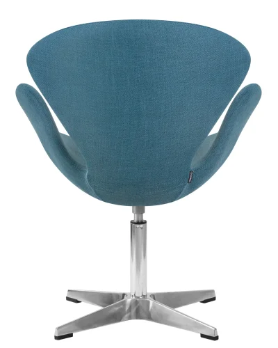 Кресло дизайнерское 69A-LMO SWAN, цвет сиденья синий (IF6), алюминиевое основание Dobrin, синий/ткань, ножки/металл/алюминий, размеры - ****710*600 фото 5