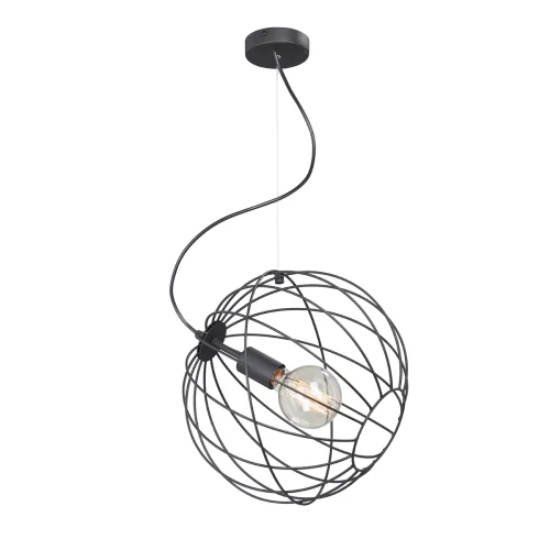 Светильник подвесной V4555-1/1S Vitaluce чёрный 1 лампа, основание чёрное в стиле арт-деко 