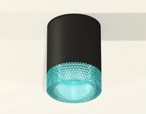 Светильник накладной Techno spot XS6302043 Ambrella light голубой чёрный 1 лампа, основание чёрное в стиле современный круглый фото 3