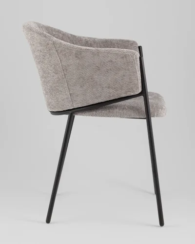Стул обеденный Carmel, серый УТ000039556 Stool Group, серый/шенилл, ножки/металл/чёрный, размеры - *790***540*600 фото 3