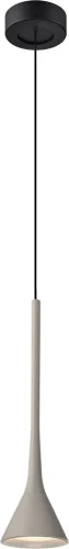 Светильник подвесной LED Klokken 4408-1P Favourite серый на 1 лампу, основание чёрное в стиле современный 