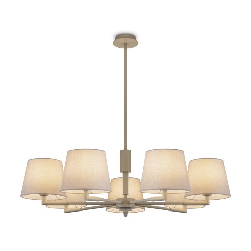 Люстра на штанге Butler FR2057PL-07BG Freya бежевая на 7 ламп, основание бежевое в стиле кантри американский классический Люстра на штанге Butler FR2057PL-07BG Freya бежевая на 7 ламп, основание бежевое в стиле кантри американский классический