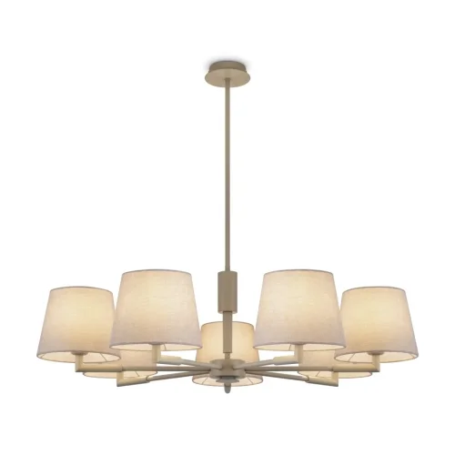 Люстра на штанге Butler FR2057PL-07BG Freya бежевая на 7 ламп, основание бежевое в стиле классический американский кантри 