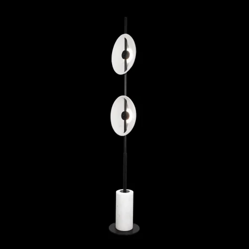 Торшер Marble 10049F LOFT IT  белый 2 лампы, основание чёрное в стиле арт-деко хай-тек современный
 фото 4