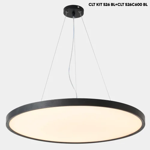 Светильник потолочный/подвесной LED CLT 526C600 BL Crystal Lux чёрный на 1 лампу, основание чёрное в стиле современный фото 3