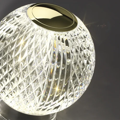 Настольная лампа LED DIMM Crystal 5008/2TL Odeon Light прозрачная 1 лампа, основание золотое металл в стиле современный  фото 8