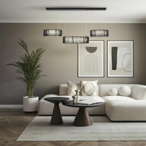 Светильник подвесной LED Kava 8371/70L Lumion чёрный на 1 лампу, основание чёрное в стиле минимализм кольца фото 3