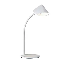 Настольная лампа LED Capuccina 7576 Mantra белая 1 лампа, основание белое металл в стиле хай-тек современный 