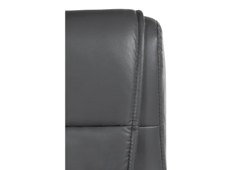 Компьютерное кресло Idon light gray 15252 Woodville, серый/искусственная кожа, ножки/металл/хром, размеры - *1250***650*710 фото 8