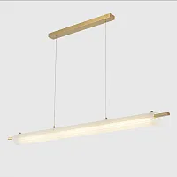 Светильник подвесной LED TUNNEL SP40 LED BRASS Crystal Lux белый на 1 лампу, основание латунь в стиле современный линейный
