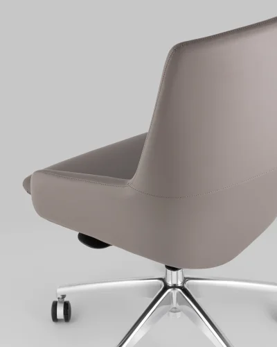 Кресло офисное TopChairs Bow, серый УТ000038541 Stool Group, /, ножки//хром, размеры - ****720*640 фото 7