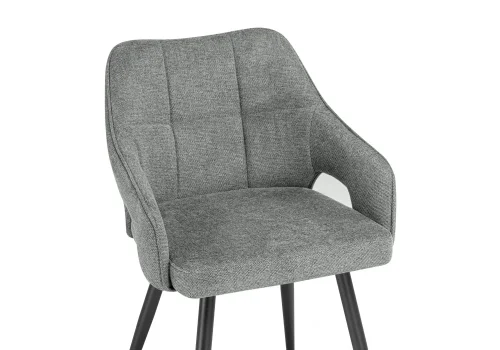 Стул на металлокаркасе Hera dark gray / black 15843 Woodville, серый/рогожка, ножки/металл/чёрный, размеры - ****550*600 фото 6