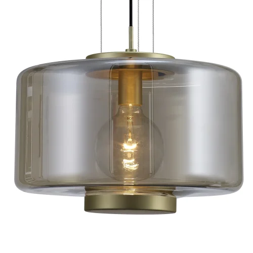 Светильник подвесной лофт JARRAS 6192 Mantra бежевый прозрачный 1 лампа, основание бронзовое в стиле лофт выдувное фото 3