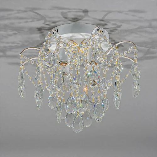 Люстра потолочная Selena 1126/4 Escada прозрачная на 4 лампы, основание белое в стиле классический фото 5