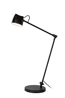 Торшер LED Milne 44616/06/30 Lucide для чтения чёрный на 1 лампу, основание чёрное в стиле современный 
