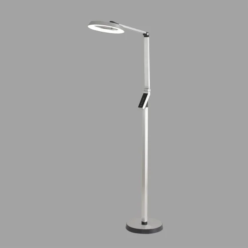 Торшер LED Genri 8333/15FL Lumion для чтения серебряный на 1 лампу, основание серебряное в стиле современный хай-тек фото 4