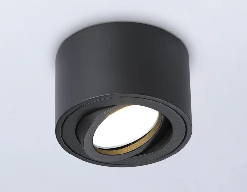 Светильник накладной TN223 Ambrella light чёрный 1 лампа, основание чёрное в стиле хай-тек современный круглый фото 4