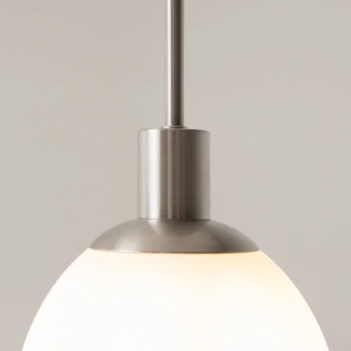Светильник подвесной Erich MOD221-PL-01-N Maytoni белый на 1 лампу, основание никель в стиле современный шар фото 3