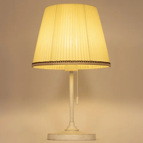 Настольная лампа Линц CL402723 Citilux бежевая 1 лампа, основание патина белое металл в стиле классический прованс  фото 4