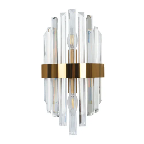 Бра Fedelta A1068AP-2PB Arte Lamp прозрачный на 2 лампы, основание медь в стиле современный 