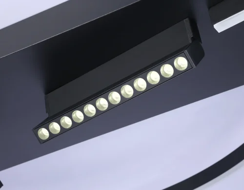 Светильник потолочный LED с пультом FL51462 Ambrella light чёрный 1 лампа, основание чёрное в стиле современный хай-тек с пультом кольца фото 5
