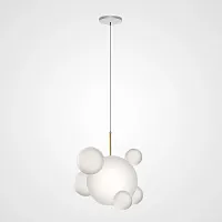 Светильник подвесной BUBBLE B MILK C 213791-23 ImperiumLoft белый на 1 лампу, основание золотое в стиле современный лофт 