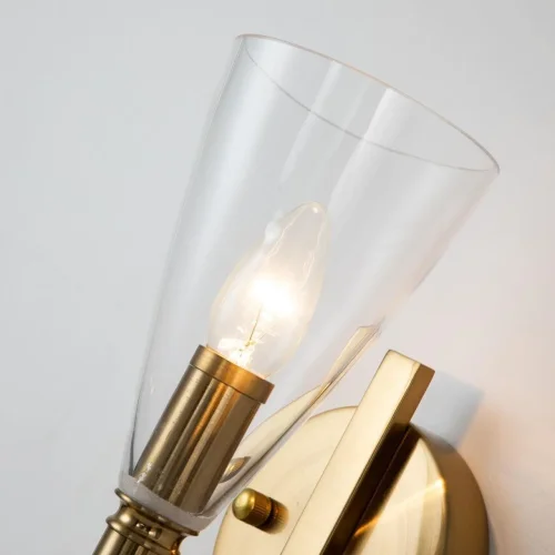 Бра Lyra 2968-1W Favourite прозрачный на 1 лампа, основание бронзовое в стиле современный  фото 3