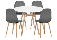 Обеденная группа Диан white / dark gray 579118 Woodville на 1 , основание в стиле современный 