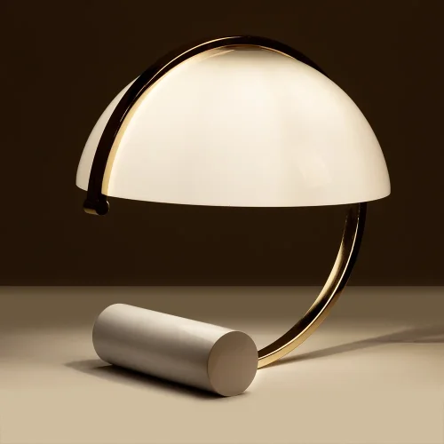 Настольная лампа Brava A5056LT-1GO Arte Lamp белая 1 лампа, основание золотое металл в стиле современный  фото 2
