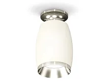 Светильник накладной Techno spot XS1122042 Ambrella light белый 1 лампа, основание серебряное в стиле хай-тек современный круглый