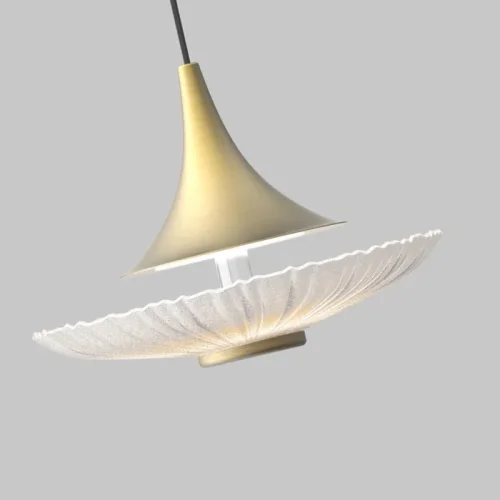 Светильник подвесной LED Wilet 4657-1P Favourite прозрачный на 1 лампу, основание золотое в стиле современный фото 2