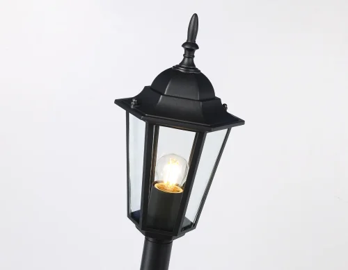 Парковый светильник ST2037 Ambrella light уличный IP54 чёрный 1 лампа, плафон прозрачный в стиле хай-тек современный E27 фото 6