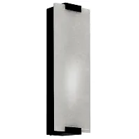 Бра Marble Rectangle Wall Lamp Black 155096-22 ImperiumLoft белый 1 лампа, основание чёрное в стиле лофт современный 