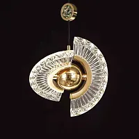 Светильник подвесной PHOENIX B 213645-23 ImperiumLoft прозрачный на 2 лампы, основание латунь в стиле современный 