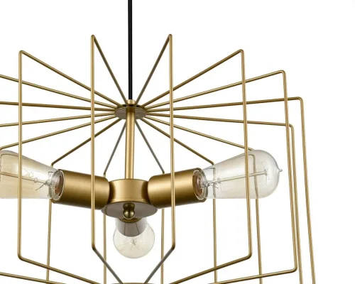 Светильник подвесной лофт Mascot VL5334P03 Vele Luce золотой 3 лампы, основание чёрное в стиле современный  фото 3